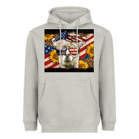 Moon Dust Western 4th Of July Llama Background Heavyweight Hoodie - LillyAllenDesigns