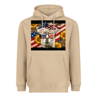 Mushroom Western 4th Of July Llama Background Heavyweight Hoodie - LillyAllenDesigns