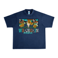 Navy wranglin mama Urban Heavy Tee - texasbilliewilder