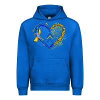 Cobalt world down syndrome day heart Urban Hoodie - Artiststas