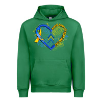 Emerald world down syndrome day heart Urban Hoodie - Artiststas