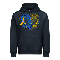 Navy world down syndrome day heart Urban Hoodie - Artiststas