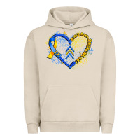 Pigment French Oak world down syndrome day heart Urban Hoodie - Artiststas