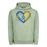 Pigment Oil Green world down syndrome day heart Urban Hoodie - Artiststas
