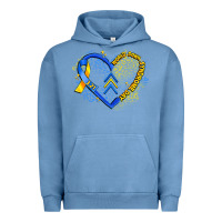 Pigment Pebble Blue world down syndrome day heart Urban Hoodie - Artiststas