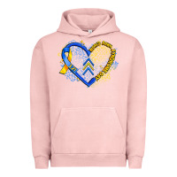 Pigment Salmon world down syndrome day heart Urban Hoodie - Artiststas