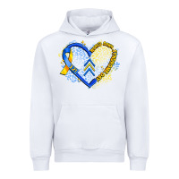 White world down syndrome day heart Urban Hoodie - Artiststas