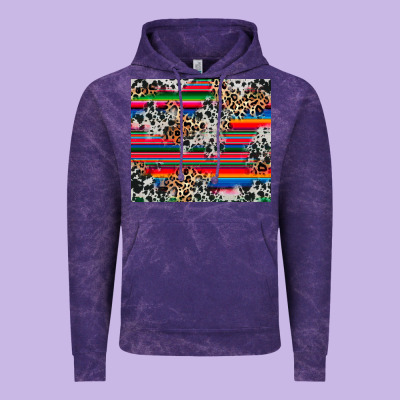 Cowhide Leopard Serape Vintage Hoodie Designed By Ranaportraitstore