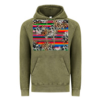 Vintage Olive cowhide leopard serape Vintage Hoodie - RanaPortraitStore