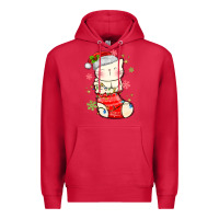 Cardinal christmas cat in Premium Hoodie - MaliasSmallBusiness