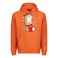 Carrot christmas cat in Premium Hoodie - MaliasSmallBusiness