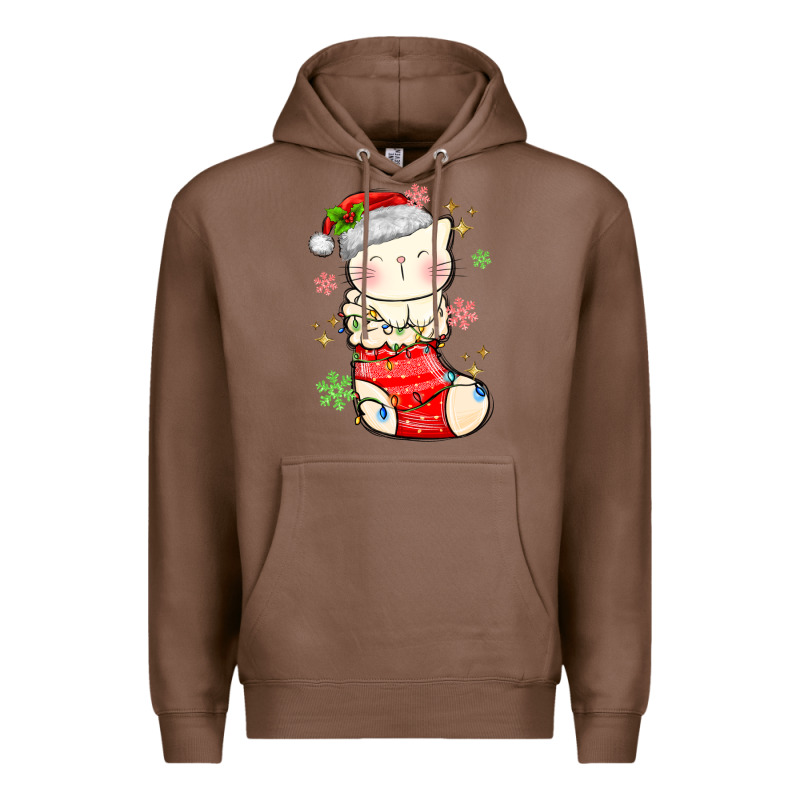 Christmas Cat In Premium Hoodie by MaliasSmallBusiness | Teevron