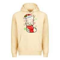 Pina Colada christmas cat in Premium Hoodie - MaliasSmallBusiness