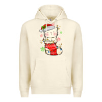 Sandshell christmas cat in Premium Hoodie - MaliasSmallBusiness