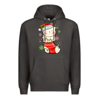 Smoke christmas cat in Premium Hoodie - MaliasSmallBusiness