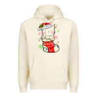 Tofu christmas cat in Premium Hoodie - MaliasSmallBusiness