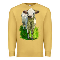 Antique Gold Charolais Heifer Premium Sweatshirt - LillyAllenDesigns
