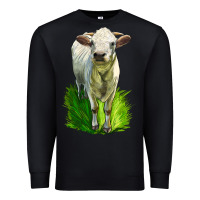 Black Charolais Heifer Premium Sweatshirt - LillyAllenDesigns