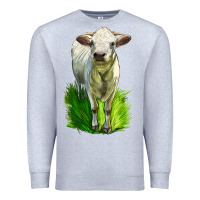 Heather Grey Charolais Heifer Premium Sweatshirt - LillyAllenDesigns