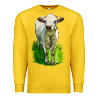 Lemon Charolais Heifer Premium Sweatshirt - LillyAllenDesigns