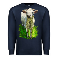 Navy Charolais Heifer Premium Sweatshirt - LillyAllenDesigns