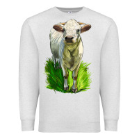 Oatmeal Heather Charolais Heifer Premium Sweatshirt - LillyAllenDesigns