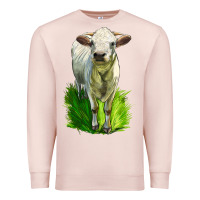 Pale Pink Charolais Heifer Premium Sweatshirt - LillyAllenDesigns