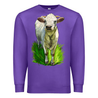 Purple Charolais Heifer Premium Sweatshirt - LillyAllenDesigns