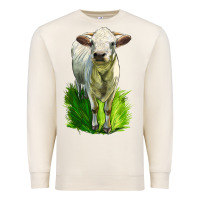 Sandshell Charolais Heifer Premium Sweatshirt - LillyAllenDesigns