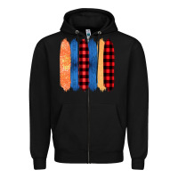 Black Western Farm Life Pattern Brush Stroke Zipper Hoodie - Bettercallsaul