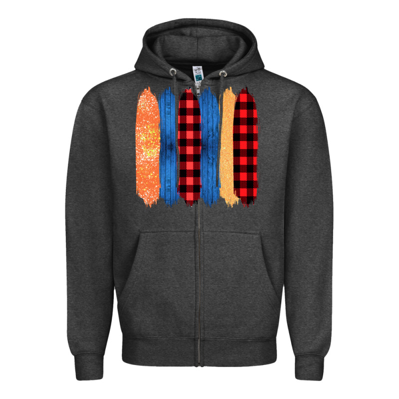 Western Farm Life Pattern Brush Stroke Zipper Hoodie by Bettercallsaul | Teevron