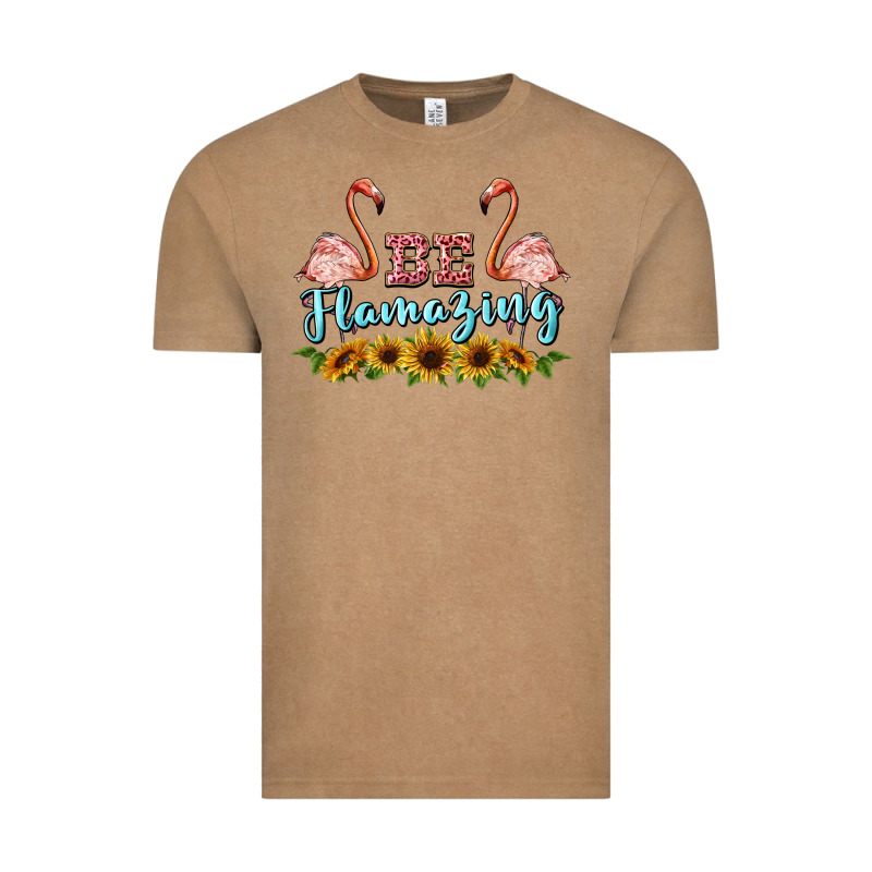 Be Flamezing Flamingo Vintage Tee by BarkalooDesign | Teevron