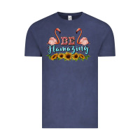 Vintage Denim be flamezing flamingo Vintage Tee - BarkalooDesign