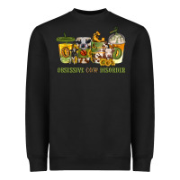 Black Obsessive cow disorder coffee cups Heavyweight Sweatshirt - texasbilliewilder