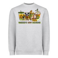 Heather Grey Obsessive cow disorder coffee cups Heavyweight Sweatshirt - texasbilliewilder