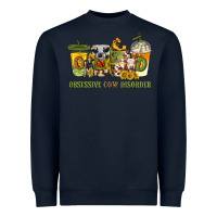 Navy Obsessive cow disorder coffee cups Heavyweight Sweatshirt - texasbilliewilder