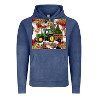 Vintage Denim christmas farm tractor Vintage Hoodie - RanaPortraitStore