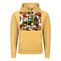 Vintage Mustard christmas farm tractor Vintage Hoodie - RanaPortraitStore
