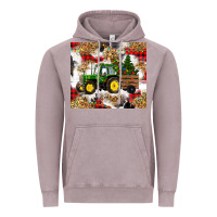 Vintage Zinc christmas farm tractor Vintage Hoodie - RanaPortraitStore