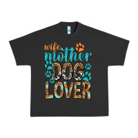 Pigment Black wife mother dog lover with paws Urban Heavy Tee - texasbilliewilder