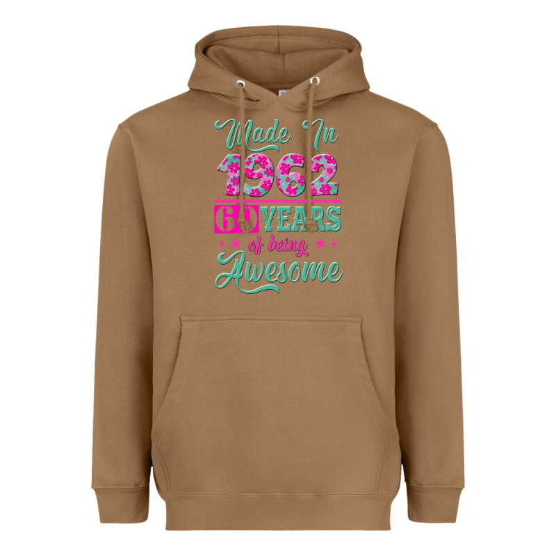 Made In 1962, 60 Years Of Being Awesome Heavyweight Hoodie by Jasminsmagicworld | Teevron