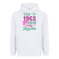 White made in 1962, 60 years of being awesome Heavyweight Hoodie - Jasminsmagicworld