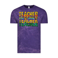 Cloud Purple teacher teacher teacher Vintage Tee - texasbilliewilder