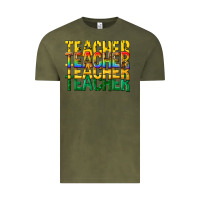 Vintage Olive teacher teacher teacher Vintage Tee - texasbilliewilder