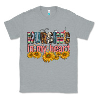 Heather Grey nursing in my heart Classic Tee - FaDigitalArtStudio
