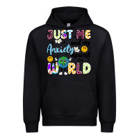 Black just me and my anxiety against the world Urban Hoodie - Artiststas