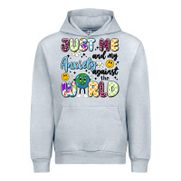 Heather Grey just me and my anxiety against the world Urban Hoodie - Artiststas