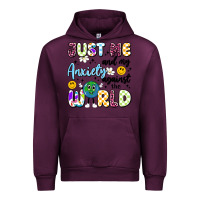 Mauve Wine just me and my anxiety against the world Urban Hoodie - Artiststas