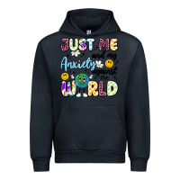 Navy just me and my anxiety against the world Urban Hoodie - Artiststas