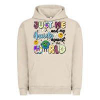 Pigment French Oak just me and my anxiety against the world Urban Hoodie - Artiststas